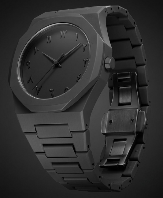 Modern Stainless Steel Bracelet Watch With Arabic Numerals