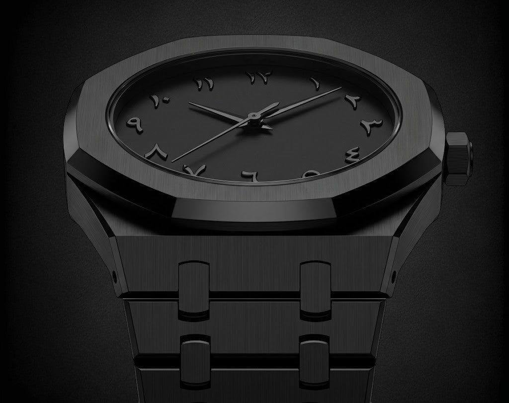 Modern Stainless Steel Bracelet Watch With Arabic Numerals